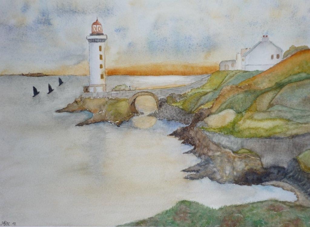 Aquarelle n°14 - "Phare du Petit Minou"