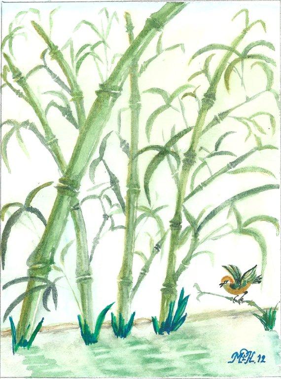  Aquarelle n°4 - "Bambous"