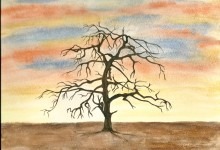 Aquarelle n°20 : "Auprès de mon arbre ..."