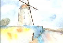 Aquarelle n°21 : "Moulin à vent"