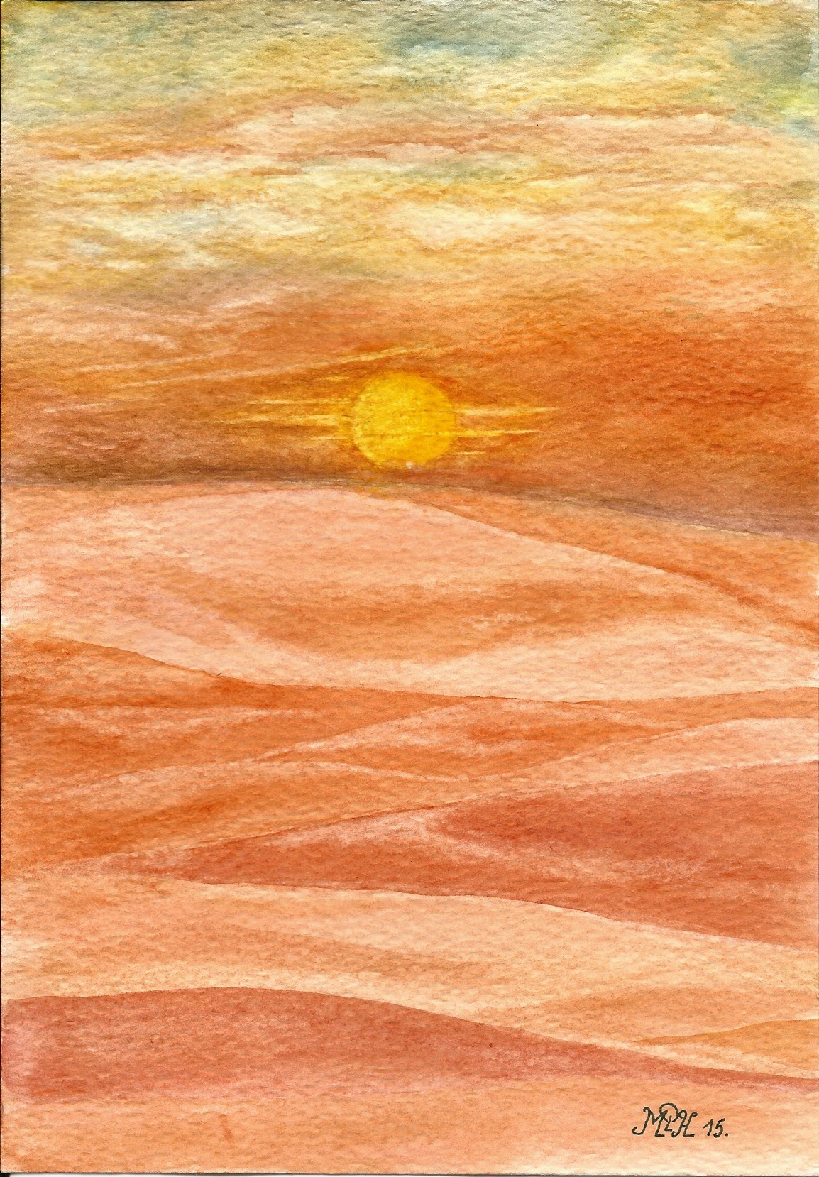 Aquarelle n°49: " Dunes "