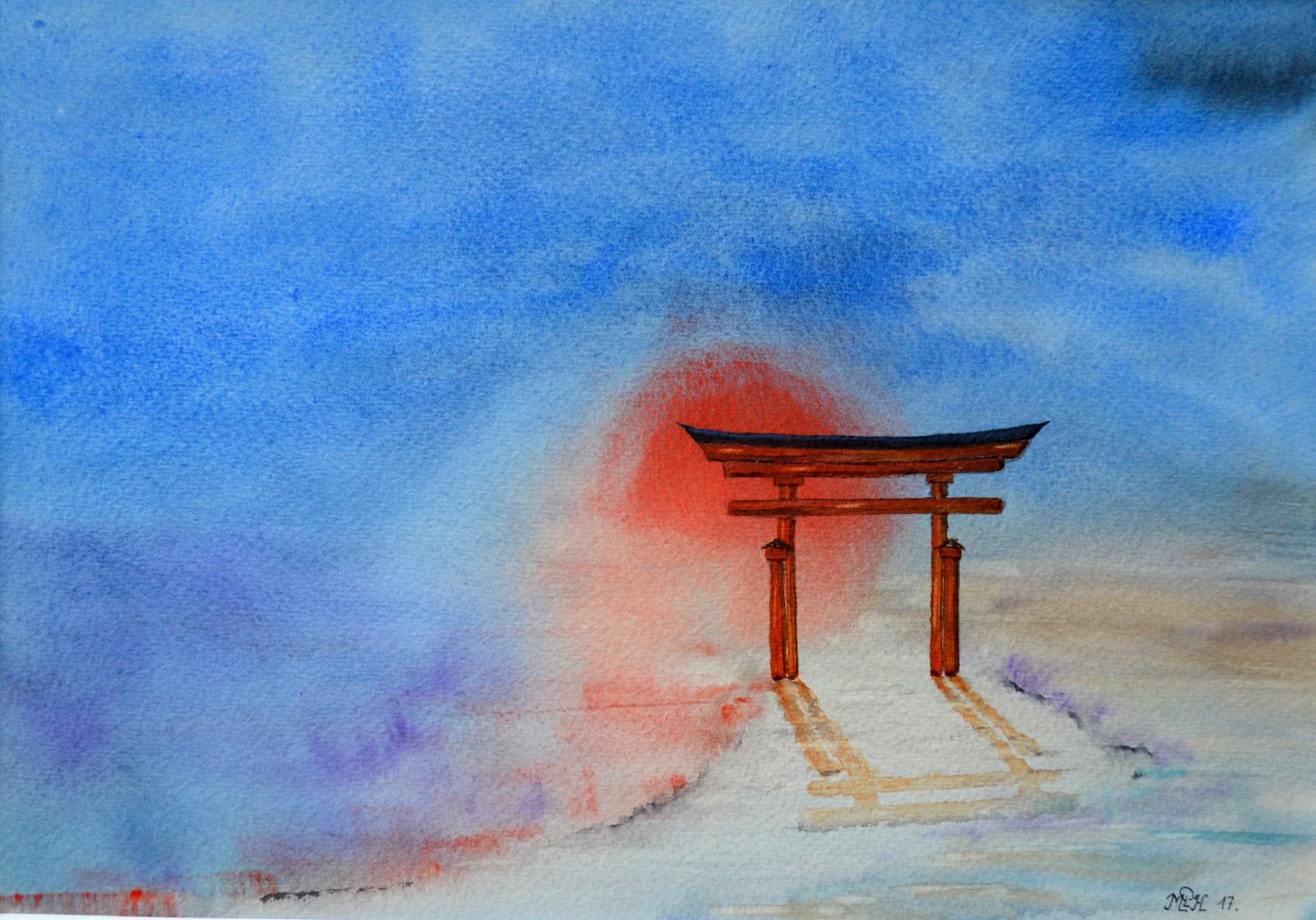 Aquarelle n°94: "Torii"