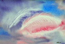 Aquarelle n°105: "Plumes au vent"